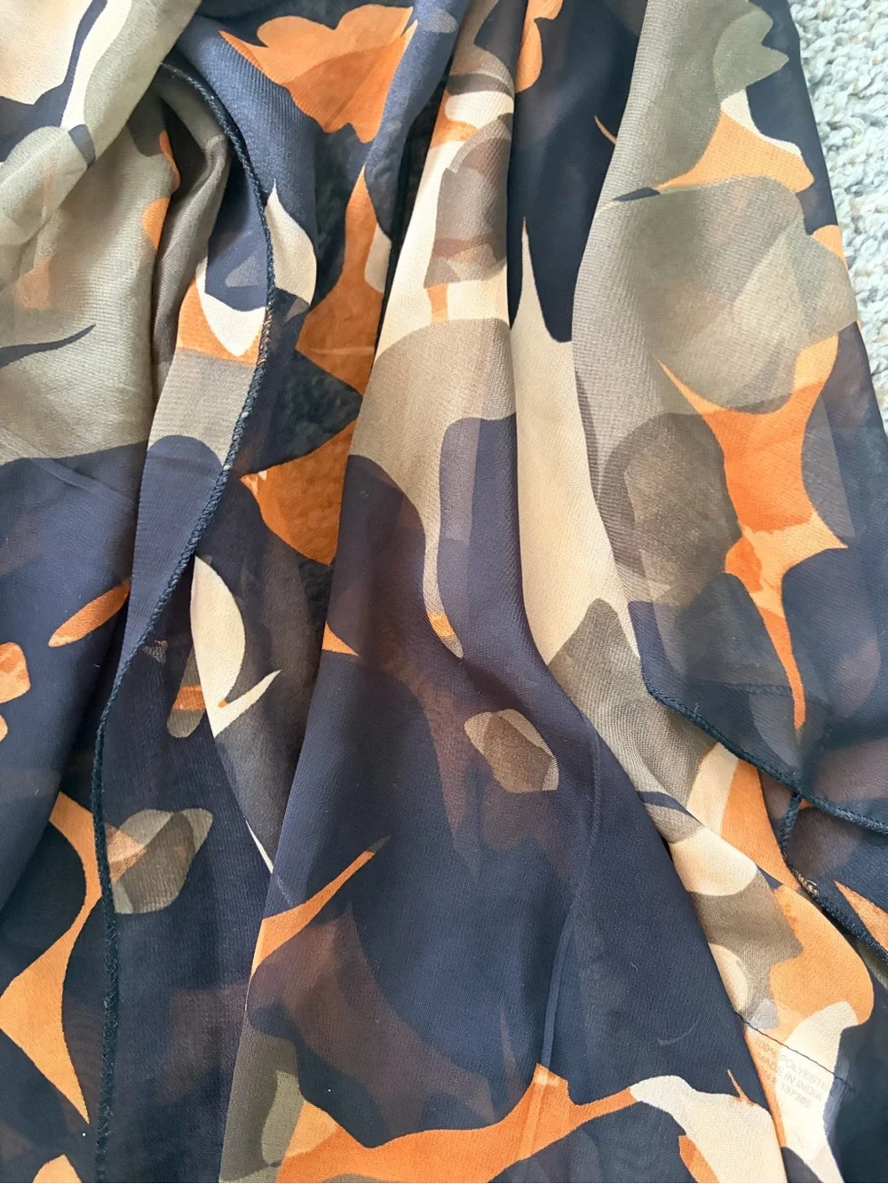 Live 4 Truth Sheer Floral kimono in Orange, Black & Cream